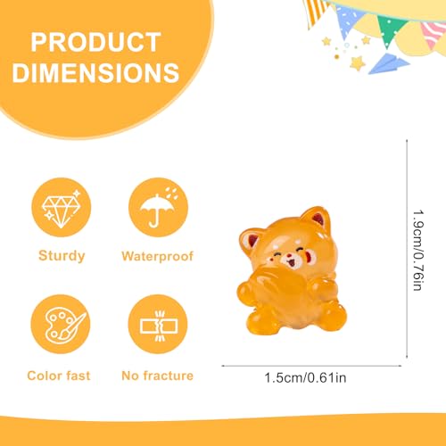 60 pcs Mini Resin Raccoon Many Styles Variety Tiny Luminous Animals Figures Miniature Little Small Animal Figurines Bulk for Micro Fairy Garden Landscape Accessories Hide Crafts Decor Aquarium - color: Raccon-60p