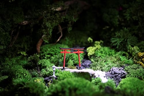 KARESANSUI Mini Japanese Torii - Aquarium & Terrarium, Spider Tank Decor, Zen Garden for Desk Kit, Fish Tank Decorations, Miniature kit, Dollhouse Accessories, Fairy Garden Accessories (Inari Torii)