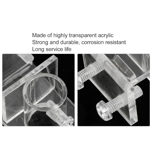 20mm Inner Diameter Acrylic Aquarium Pipe Clip – Water Tube Holder for Lily Pipes, Hot Bend Design Saves Space, Fits Glass Up to 2cm Thickness