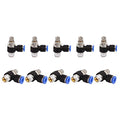 SNS 90 Degree Elbow Air Flow Control Valve Push To Connect Fitting Speed Control Valve 1/2"Tube OD x 1/4 NPT(10 PCS) JSC1/2-N02 - size: JSC1/2-N02
