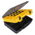THKFISH Fishing Tackle Box Organizer Double Layer Tackle Storage Fishing Boxes Outdoor Box with Adjustable Dividers 14.96 * 10.23 * 4.5in Yellow - color: A-YELLOW-double sided tackle box