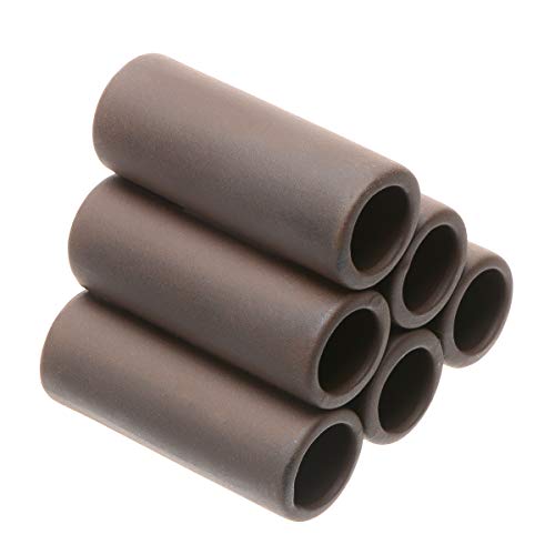 Saim Aquarium Breeding Cave Ceramic Shrimp Shelter Spawning Tube Shrimp Hide Ornament Hiding Cave Decorations Hideaway Pipe, Betta Accessories (6 Holes)