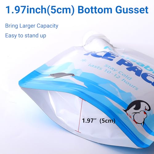 12 Pack 7x7 Inch / 10x10 InchReusable Long Lasting Ice Packs for Cooler, Reusable Ice Packs for Lunch Box, Lunch Bags for Beach, Fishing, Camping - size: 7x7in/12Pack