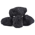 6.1-8.1 Inches Natural Black Lava Rock, 4 PCS Large Aquarium Rocks for Aquascaping, Terrariums, Reptile Tanks & Aquarium Décor - size: 6.1-8.1 in