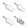 Amazing Abby - Elsa - 5-Ounce Plastic Ice Scoops (Set of 4), Plastic Utility Scoops, BPA-Free, Food-Grade, Shatter-Proof, Good for Kitchen and Restaurant, Perfect for Home and Commercial Use - style: 5 oz, 4-Pack