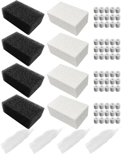 OCHIKI 4 Sets Aquarium Tank Filter Maintenance Kit Fit for AquaClear 30 150, Three-Stage Filtration Tank Carbon Filter & Foam Filter & Ceramic Rings & Bags for 30 to 150 Gallon Aquariums - size: for 30-150 Gallon