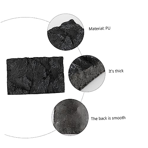 3D Rock Aquarium Background Board for Fish Tank Waterproof Decoration 45x28cm Easy to Install Suitable for Reptiles
