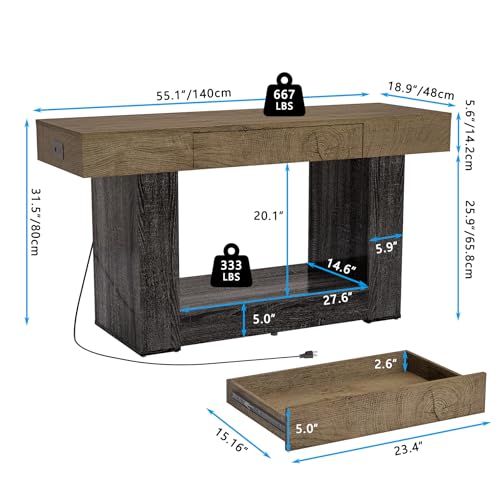 55–75/90 Gallon Aquarium Stand, Heavy Duty Fish Tank Stand for Turtle,Reptile&Amphibians,MDF Board Tabletop with Drawer&Power Outlet,Reinforced Metal Frame,Black/Brown Wood - color: Black Brown
