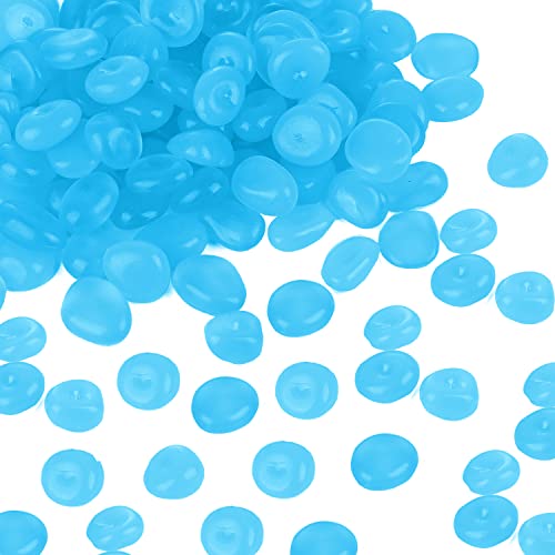 900pcs Glow in The Dark Rocks Outdoor Decorations Stones Small Luminous Pebbles Indoor/Outdoor Decor for Garden Fish Tank Aquarium Planter Walkway - Lake Blue - color: Lake Blue