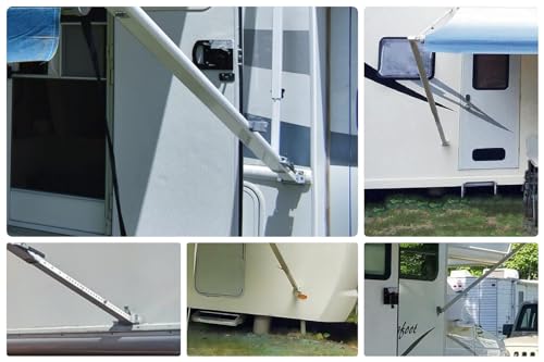 Compatible 3104653.005 RV Camper Trailer Bottom Mounting Bracket for 8300 8500 9000 Awning Replacement Gray Lower (2 Gray Stands) - color: 2Grey【T】