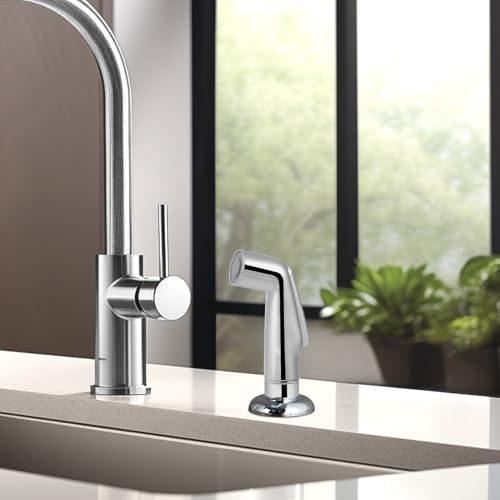 Hygie Rinse Universal Fit Kitchen Sink Spray Attachment, Kitchen Sink Side Sprayer Head Compatible with Delta, Moen, Kohler and Other OEM Brands Spray Head, Chrome - color: Chrome, style: Nozzle Head Only