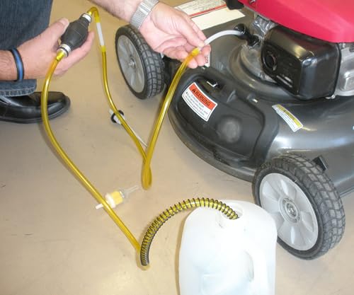 GasTapper Fuel Transfer Pump - 6 Ft Siphon Pump for Gas, Water, Oil, Fluid - Manual Hand Pump - style: Power Equipment