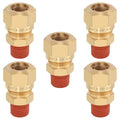 5PCS Air Brake Nylon Tubing Brass Union Fitting, 1/2" Tube OD x 1/4" NPT Thread Air Compression Straight Union Fittings for Nylon Hose with D.O.T Approved - size: 1/2" OD x 1/4" NPT, style: Straight Male NPT Thread-5PCS