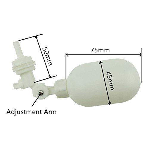 1/4 inch Tube Float Valve Kit for RO Water Reverse Osmosis System water filter Push in to Connect Pipe Hose Tube Fittings CCK tube（ball valve +L+15 feet pipe） (blue)
