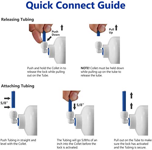 3/8 Push to Connect Fittings - 3/8 OD Tubing Set (Ball Valve, T Fitting, Y, L, I - Pack of 10)