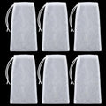 salbsever 6 Pcs Filter Media Bag, Reusable Aquarium Media Bag Extra Fine Mesh Bags Nylon Drawstring Bags for Fish Tank 4.7''x8.3''