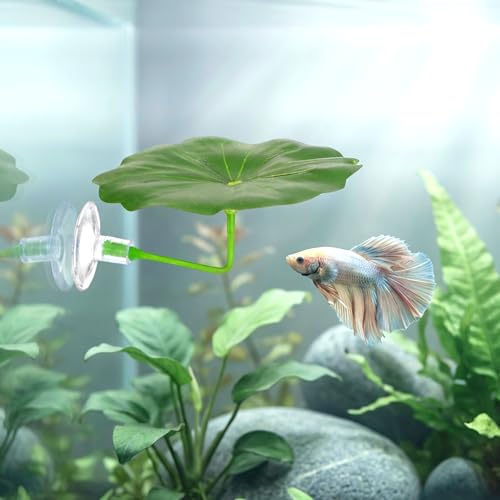 3 Pcs Betta Leaf Hammock, Betta Fish Leaf Hammock Soft Aquarium Decor Plastic Plants, Fish Tank Decoration for Sleeping Resting Hiding Playing