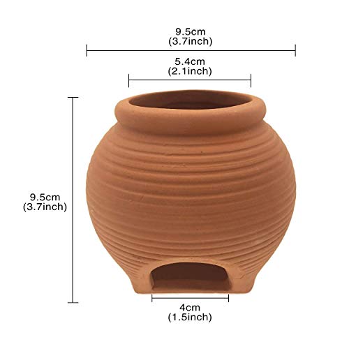 Saim Ceramic Jar Aquarium Decorations, Fish Tank Cave Breeding Cones Cave Fish Tank Ornaments for Amano Shrimp Cichlid Bonsai to Play, Hide and Rest