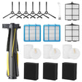 Leemone 18 Pcs Replacement Parts for Shark Navigator AV2110S AV2120 RV2120AE RV2110 Robot Vacuum, 1 Main Brush, 2 Pre Filters, 2 HEPA Filters, 6 Side Brushes, 3 Foam & Felt Filters, 3 Base Filters - style: Shark AV2110s Parts