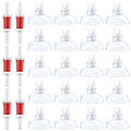 Pawfly 6 PCS Aquarium Check Valves and 20 Pack Aquarium Suction Cup Clips for Standard 3/16 Inch Airline Tubing Fish Tank Accessories for Aeration Setup