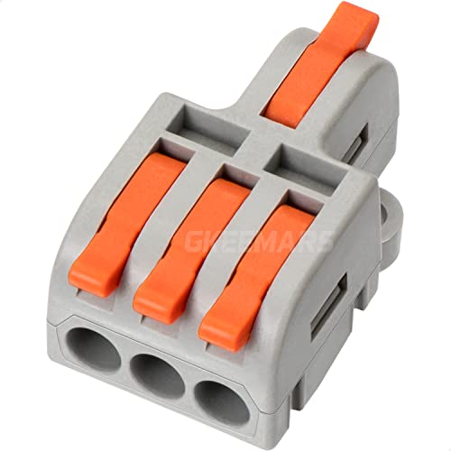 10Pcs Mini Electrical Wire Connectors, DIY Splicing into 4/6/8/9/10 Way Quick Connector Terminal Blocks (1 in 3 Out, Nylon) - style: 1 in 3 out, nylon