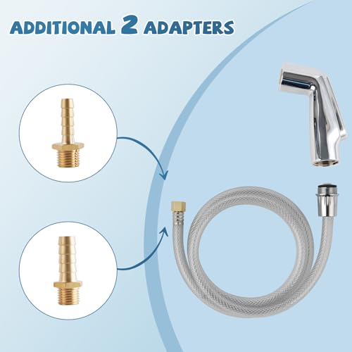 Hygie Rinse Kitchen Sink Spray Attachment/Hose/Holder Set Compatible with Moen/Delta Faucet, Kitchen Side Sprayer, Kitchen Sink Faucet Sprayer Replacement, Chrome - color: Chrome, style: Sprayer Head/Hose/Holder Set