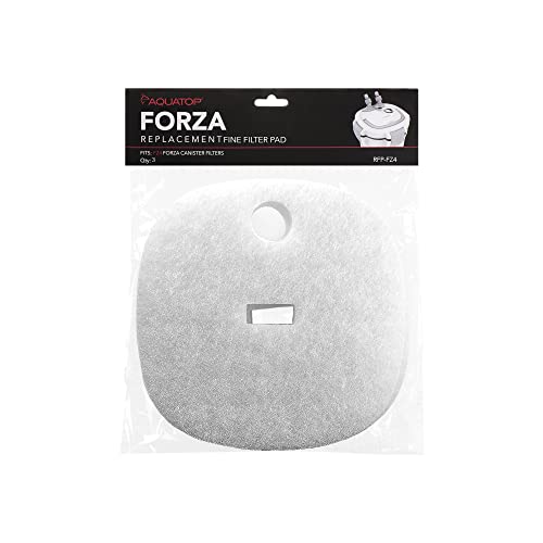 Aquatop Replacement White Filter Pads, 3 Pack – Fits Aquatop’s Forza FZ4 Canister Filters, Aquarium Filter Refills, Keeps Water Crystal Clear, Fish Filter Cartridge for Dirt & Debris - size: FZ4