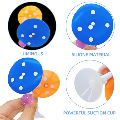 7PCS Betta Fish Hammock, Large Betta Bed Leaf -Resting Spot Leaves,Fish Colourful Breeding pad Toys Set Fish Tank Mushroom Decorations Aquarium Ornament accessorie