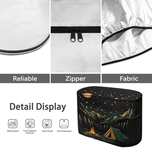 Camping Under The Stars Camper Propane Tank Cover Polyester Waterproof RV Propane Tank Cover Machine Washable Easy to Install - color: Camping Under The Stars, size: Small-Double 20LB