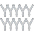 plastic 5/16" Y shape 3 way barbed connector for air hose, water pipe pp polypropylene barb fitting. (Pack of 10 pcs) - style: 10pcs, 5/16" O.D.