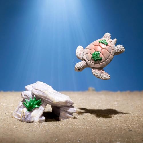 Fish Decorations For Tank,9 Pcs Small Fish Tank Decorations, Micro-Landscape Creative Simulation Whale Turtle Aquarium Fish Tank Underwater Landscaping Diy Decoration Accessories Mini Small Ornaments