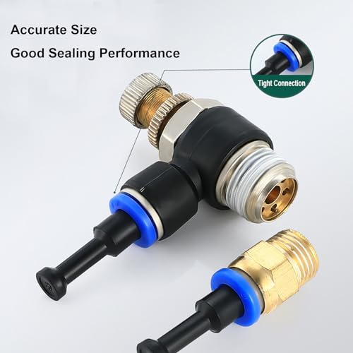 100Pcs Push-to-Connect Fitting Plug, Pneumatic Cap Style Blanking Plugs for 1/8 1/4 5/16 3/8 1/2 inch Tube Connect Fittings
