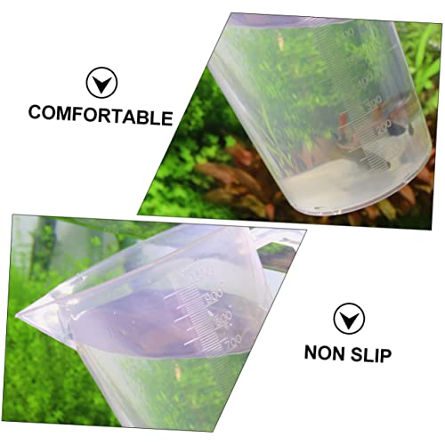 Mikinona Small Measuring Cup for Fish Food White Accurate Measurement Fish Tank Feeder Easy to Read