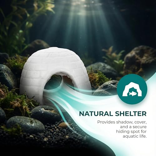 Igloo Aquarium Decorations Mini Igloo Figurine Simulated Ice House Model Fish Tank Hideout House Breeding Cave Betta Fish Hideout Fish Tank Ornaments