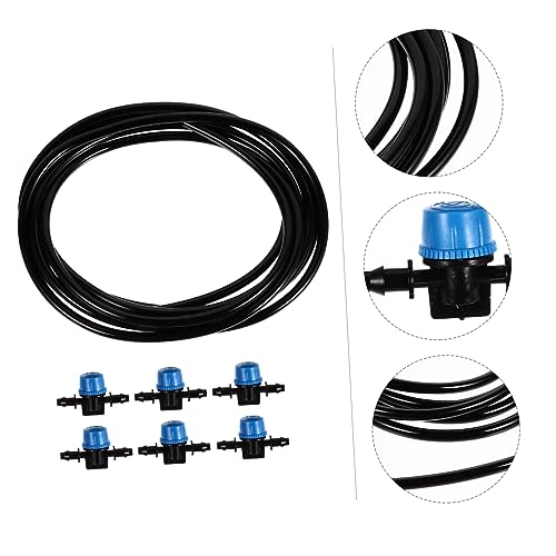 BESPORTBLE Adjustable Aquarium Micro Water Control Hose Set Soft Silicone Tubing with Connectors for Fish Tanks Includes Black Hose Caps Safe for