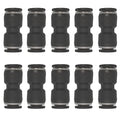 zjxed 3/8" OD x 3/8" OD Pneumatic quick Connector Push to Connect fittings Straight Union/Coupler (Pack of 10) - size: 3/8 inch-3/8 inch