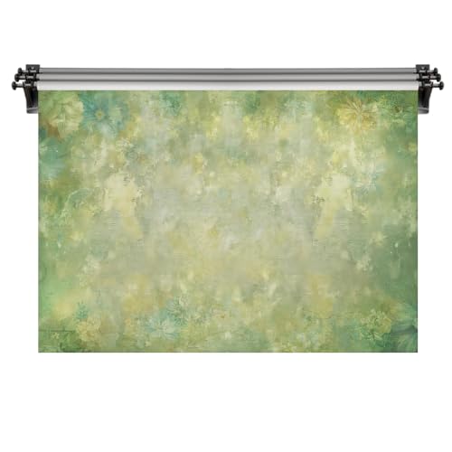 Kate 7x5ft/2.2x1.5m Green Abstract Backdrop for Photography Vintage Floral Texture Photoshoot Background Photo Video Studio Props - size: 7x5ft