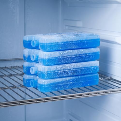 Abaodam 4pcs Ice Box for Air Cooler Fan 400ml Pre-Filled Safe Ice Packs - Reusable Cold Cooling Packs for Camping Lunch Box Conditioner Food Preservation Shipping Beach School Bag