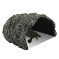 IBWell 9.1 Inch Reptile Hides Resin Tortoise Hideout for Hiding and Basking Aquarium Rock Caves for Snake Bearded Dragon Fish Lizard