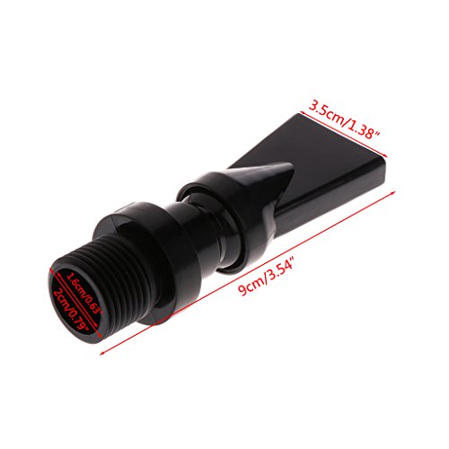 Outlet Nozzle, Aquarium Tanks Outlet Water Outflow Pipe Connector Filter Accessories Duckbill Nozzle Rotatable - Black