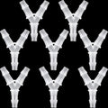 PAGOW 8 Pcs Hose Barb Fitting, 1/4" Plastic Hose Barb Tee 3 Way Y Shape Barbed Fitting for Air Line Tubing Pipe, Oxygen Tubing Pipe, Household Fuel, Gas, Water - size: 1/4" (8 Pcs)