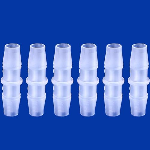 Plastic 3/8” hose ID Barb pipe connectors Joint Splicer Mender Adapter Union Boat Water Air Aquarium O2 Fuel (pack of 6) - size: 3/8 Inch, style: 6