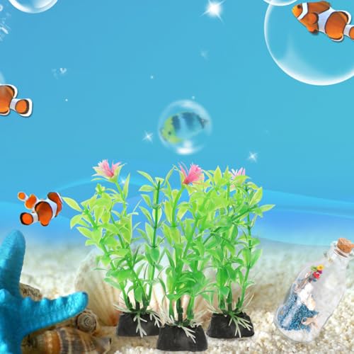 TOYANDONA 20pcs Aquarium Plants Artificial Plastic Fish Tank Decorations Underwater Aquatic Plants for Freshwater Fish Tanks Household Aquarium Décor