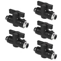 5/32(4mm) Push To Connect Valves,5/32(4mm) Air Valve Pneumatic Quick Push To Connects Fittings,Throttle Flow Speed Control - color: Black BUC, size: 5/32"OD(4mm)