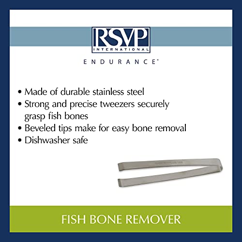 RSVP International Endurance Collection Seafood Tool, Fish Bone Remover, Stainless Steel - size: Fish Bone Remover