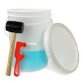 ePackageSupply 5 Gallon Plastic Bucket with Airtight Lid | Made in USA | Food Grade Bucket | BPA-Free | Heavy Duty 90 Mil All Purpose Pail | One 12" Rubber Mallet & One Lid Opener Included | 1 Pack - color: Translucent, size: 1 Pack