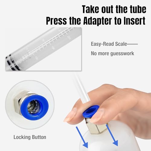 Thorstone 200cc Automotive Fluid Extractor Pump, Manual Oil Change Syringe with 50cm Rubber Hose & 2pcs 22cm PVC Suction Tubes - size: 200cc (50cm hose)