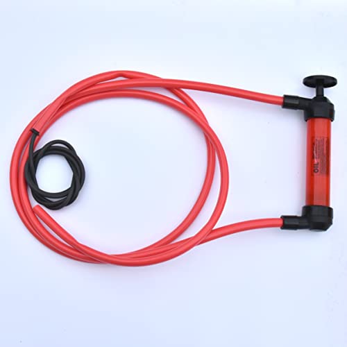 Koehler Enterprises 9RA990 Multi-Use Siphon Fuel Transfer Pump Kit for Gas, Oil, and Liquids for use in Automotive, Home, and Marine applications Red medium - style: Red