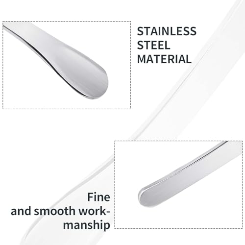 2Pcs Mini Metal Cosmetic Spatulas, Makeup Spatulas, Skincare Spatula, Cream Spatula, Beauty Accessories for Mixing and Sampling Plant Masks, Skin Care Creams, Eye Cream, Essences(Style 3)
