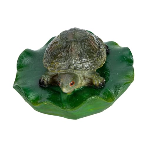 Mikikit Realistic Floating Turtle Statue Pond Decorations Garden Pond Accessory Resin Craft Ornament